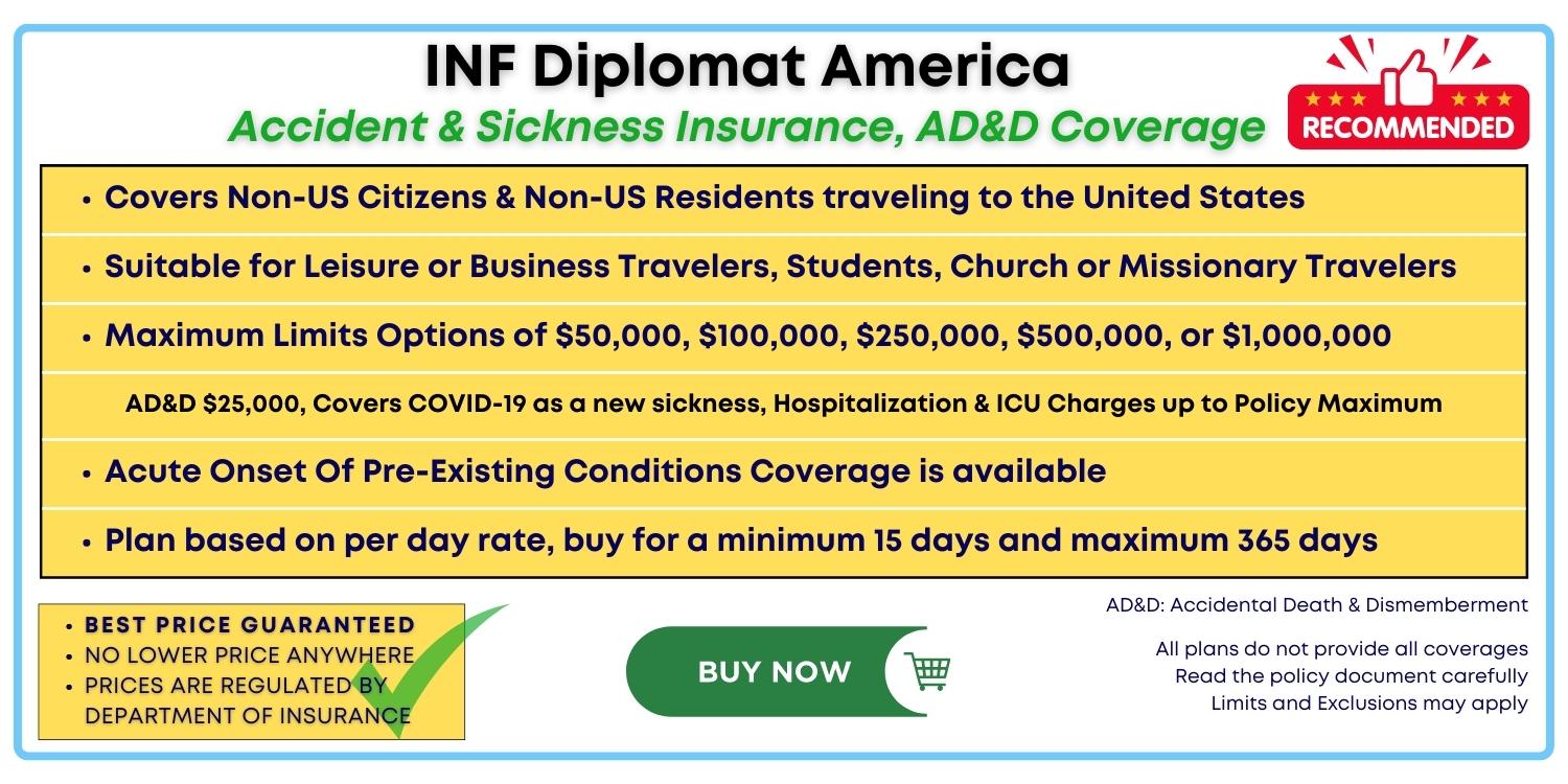 INF Diplomat America Travel Insurance