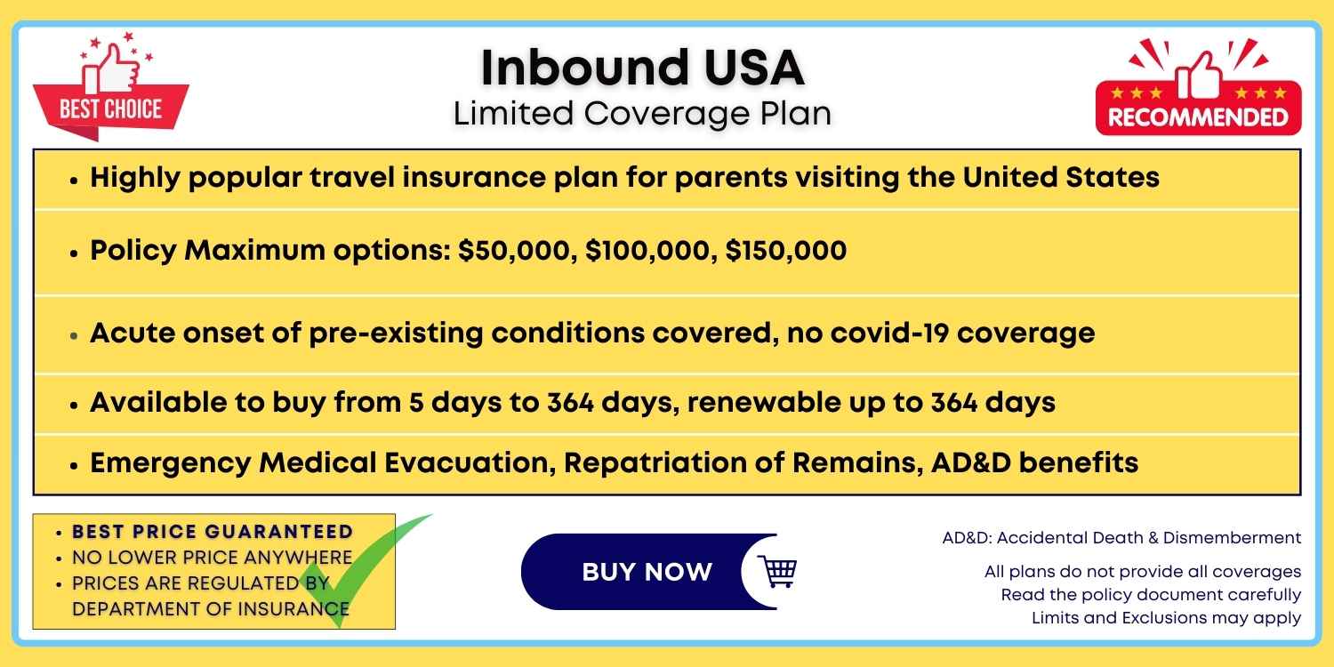 Buy Inbound USA Travel Insurance