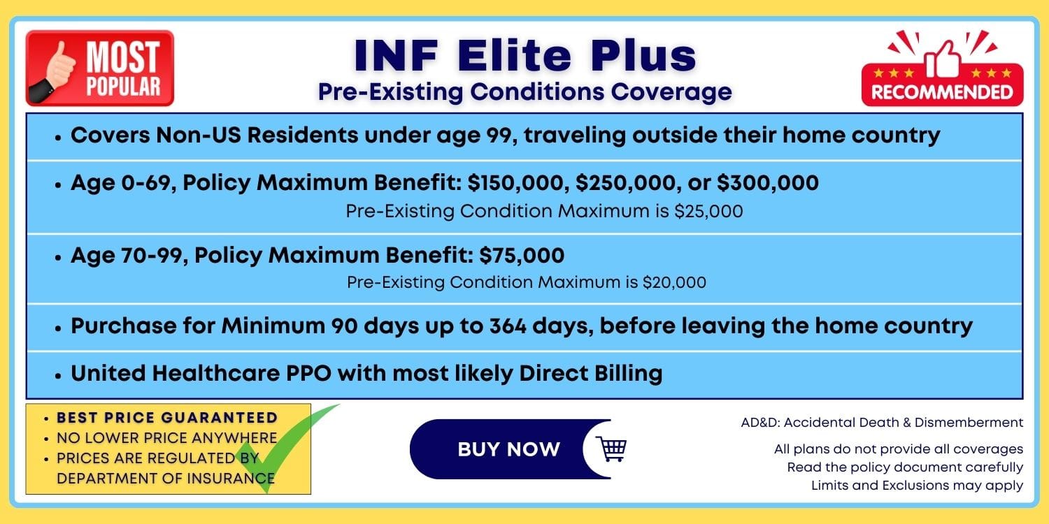 Buy INF Elite Plus visitors insurance plan